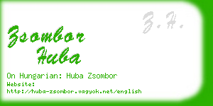 zsombor huba business card